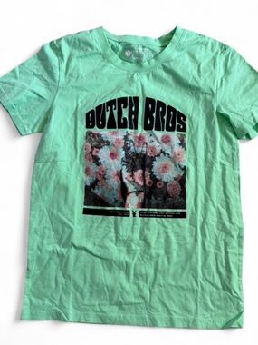 Dutch Bros Mint Green Floral Graphic Tee